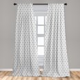 thumbnail image 5 of Ambesonne Geometric Curtains, Hexagonal Stripes, Pair of 28"x63", Black and White, 5 of 5