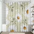 thumbnail image 2 of 72x72 Inch Fabric Shower Curtain Waterproof Polyester, Daisy Floral Print, 2 of 6