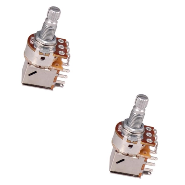 Soidarity Push Pull Potentiometer Switch Control Pot for Bass Guitar Electric Plata A50K 2 piezas 2piezas