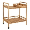 Better Homes & Gardens Willow Sage Steel Wicker Bar Cart, Brown