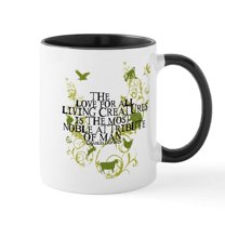 CafePress - Darwin Noble Animals And Floral Mug - 11 oz Ceramic Mug - Novelty Coffee Tea Cup