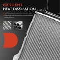 thumbnail image 5 of A-Premium Engine Coolant Radiator with Transmission Oil Cooler Compatible with Hyundai Veracruz 2007 2008 2009 2010 2011 2012 V6 3.8L Automatic Transmission, Replace# 8012959, 253103J100, 5 of 8