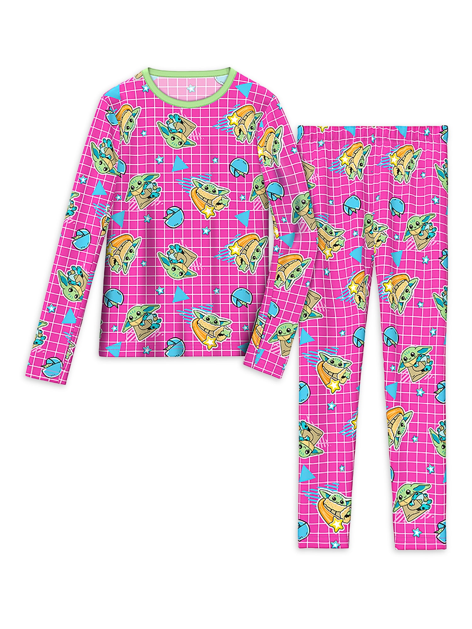 ClimateRight by Cuddl Duds Star Wars Baby Yoda Girls Thermal Set, Sizes S-L