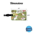 thumbnail image 3 of Unicorns Playing Cute Faux Leather Travel Luggage Tag, 3 of 7