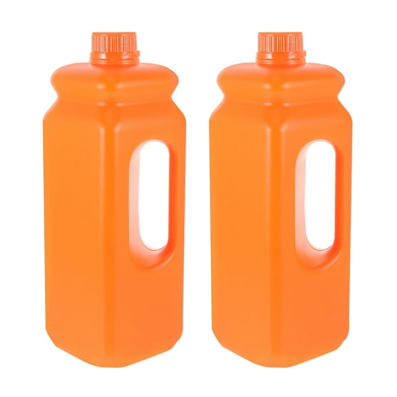 PTOOTP 2Pcs Plastic Jugs with Lids Orange Leak-proof for Food and Liquid Storage