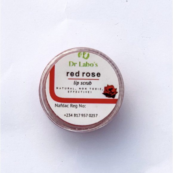 DR LABO'S Exfoliant pour les Lèvres à la ROSE Rouge, Lisse, Émollient, Comestible, Antioxydant, VIT E, Exfoliation Rapide et Facile, Agent de Conservation, Lèvres Gercées, Hydratant, Utilisé pour Enlever les Cellules Mortes de la Peau