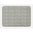 thumbnail image 1 of Anchor Bath Mat, Horizontal Black Stripes with Nautical Symbols Marine Theme Cruise Ocean Trip, Non-Slip Plush Mat Bathroom Kitchen Laundry Room Decor, 29.5 X 17.5 Inches, Black White Gold, Ambesonne, 1 of 2