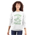 thumbnail image 3 of Alien UFO Passing Through Cute Funny Sweatshirt for Men or Women Brisco Brands X, 3 of 6