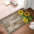 thumbnail image 5 of Sunflower Welcome Doormat Summer Door Mat, 17 X 29 Inch Wood Background Flower Spring Summer Decorative Home Sweet Home Entrance Mat Non-Slip Backing Floor Mat for Kitchen Bathroom, 5 of 6