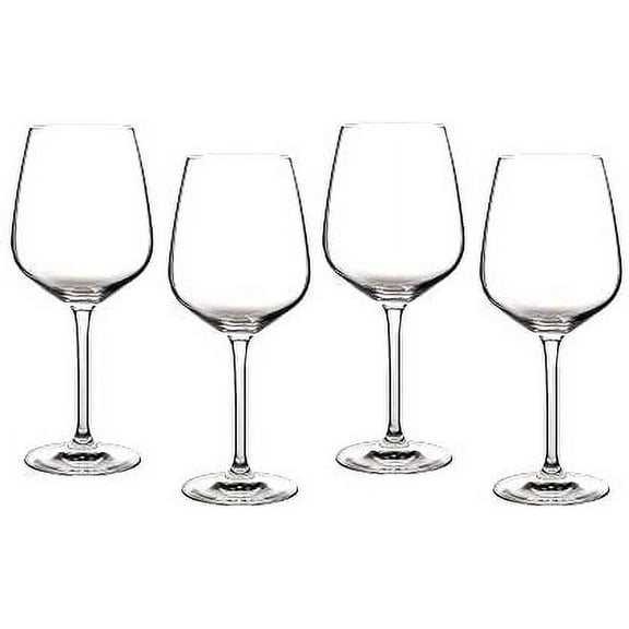 Handblown Crystal Wine Glasses by PremiaCasa, Set of 4, 18 ounces
