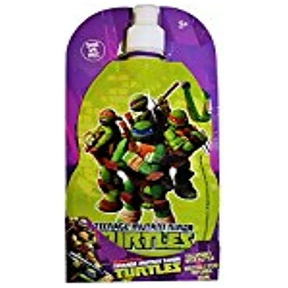 Teenage Mutant Ninja Turtles Collapsible Reusable Eco-Friendly Water Bottle 380ml Sans BPA Free