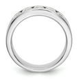thumbnail image 2 of 14K White Gold Ring Band Wedding Diamond Lab Grown Round, Size 8, 2 of 7