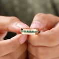 thumbnail image 4 of 1.50 Ct Lab Created Green Emerald Men's Wedding Band Ring 14k Yellow Gold Plated Sterling Silver, 4 of 4