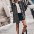 thumbnail image 4 of LYMAYTER Women Fashion Jacket Vintage Button Up Frayed Hem Denim Jacket Long Sleeve Large Pockets Cowboy Outwear S-2XL, 4 of 8