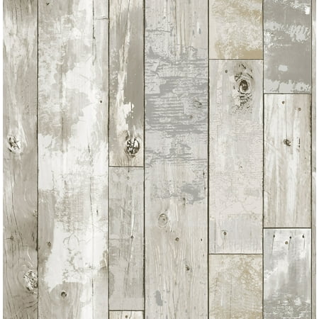 InHome Driftwood Peel & Stick Wallpaper (Best Peel And Stick Wallpaper)