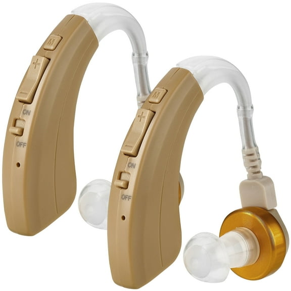 MEDca Compact Digital Hearing Amplifier with Rechargeable, Multicolor, 2 Piece