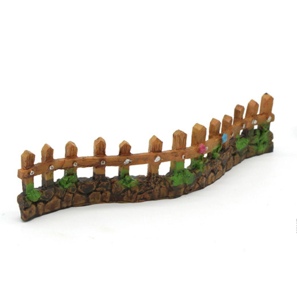 Garden Fence Aquarium Vivarium Terrace Resin Pet Decor Fish Tank