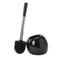 thumbnail image 2 of Bath Bliss 2 Pack Ceramic Dome Toilet Brush & Holder in Black, 2 of 6