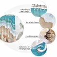 thumbnail image 6 of Coastal Beach Ocean Waterproof Fabric Shower Curtain,Nautical Starfish Shells Conch Waterproof Fabric Shower Curtain for Bathroom Curtains Bathtubs Shower Curtains with 12 Hooks Extra Long 72x84, 6 of 8