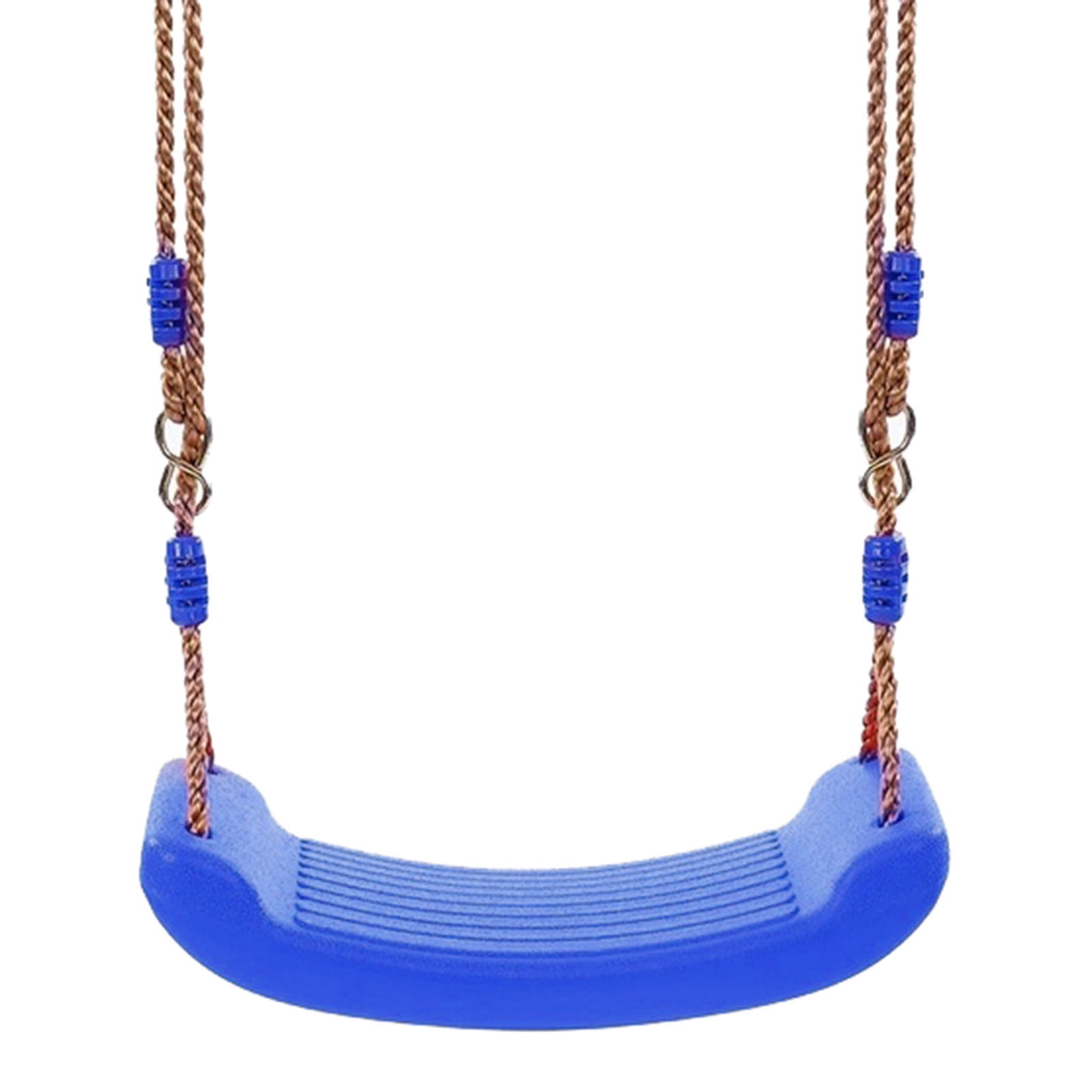 Balançoire Enfant Extérieur/Intérieur - Siège Plastique Bleu Antidérapant - Corde Réglable 100-190cm - Portée 100kg