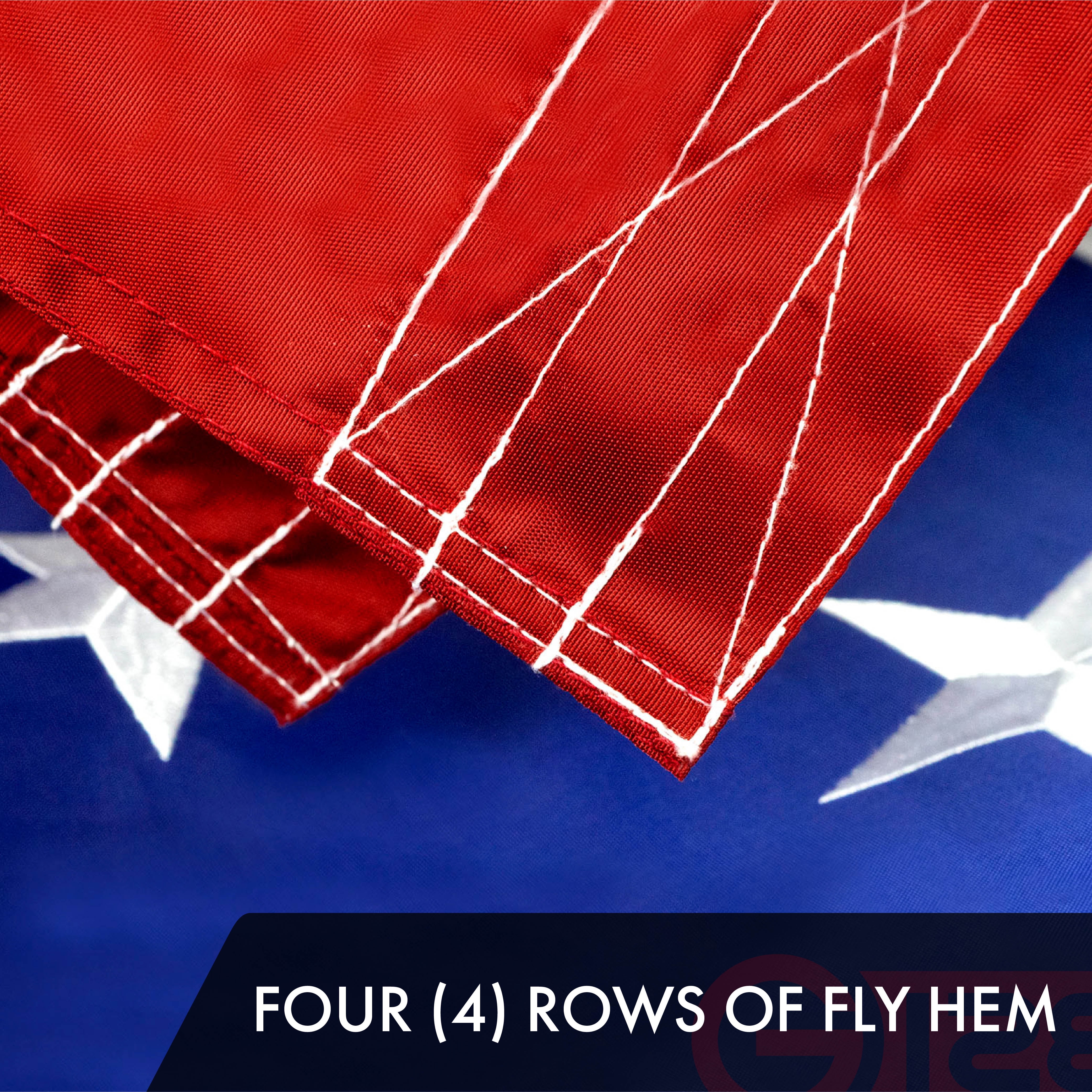 G128 Combo Pack: American USA Flag 5x8 Ft & Christian Flag 5x8 Ft | Both ToughWeave Series Embroidered 300D Polyester, Embroidered Design, Indoor/Outdoor, Brass Grommets