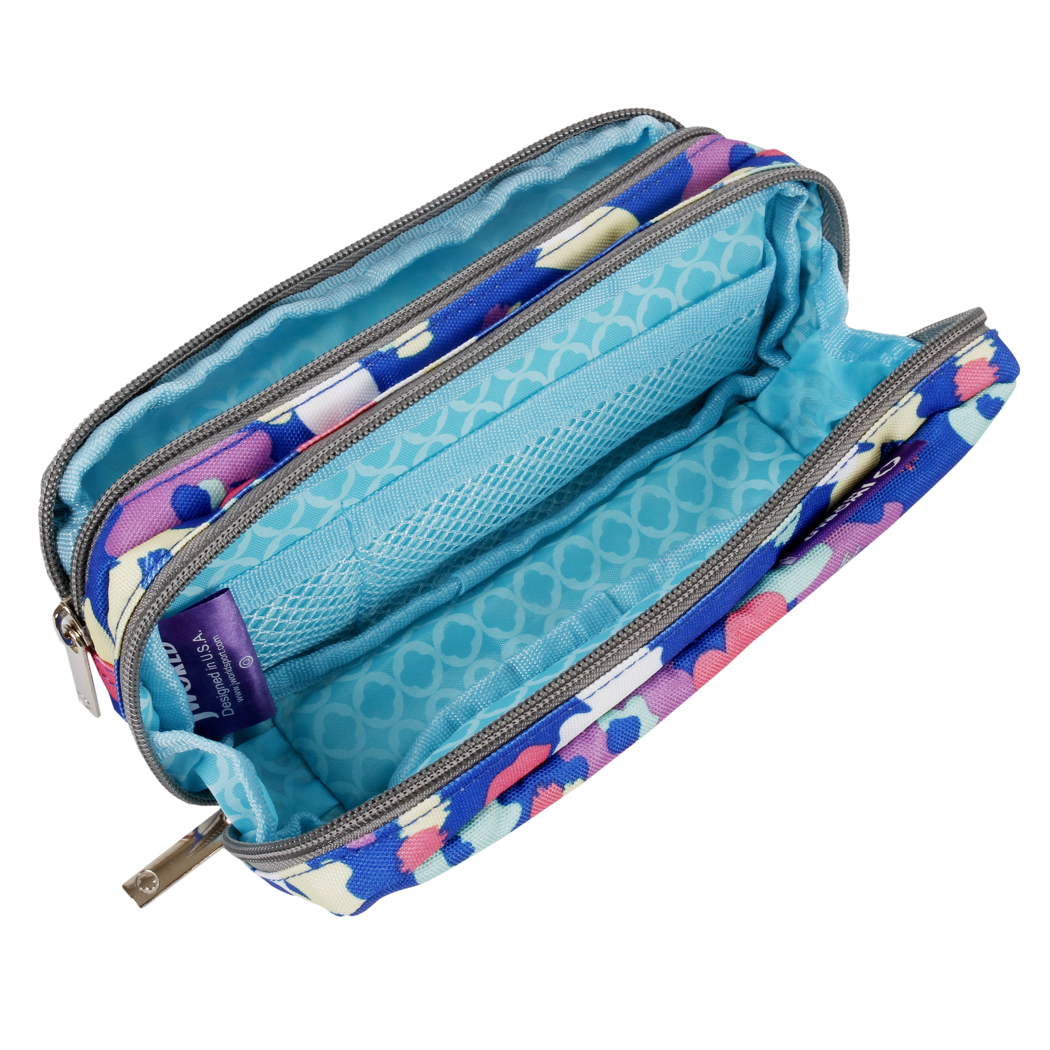 J World Girls Jojo Double Compartment Kids Pencil Case for School, Candy  Buttons