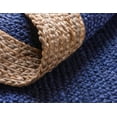 thumbnail image 5 of 3x5 Ft Oval Navy Blue Jute Area Rug, Hand-Woven, Reversible, Farmhouse Boho Style, Durable & Pet-Friendly Rug for Living Room, Dining Room, and Bedroom, 5 of 5