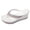 White, variant on Womens Sparkly Rhinestones Wedge Flip Flops Fashion Casual Bling Platform Dressy Slip on Thong Comfortable Walking Backless Sandals for Bride Wedding Black Size 7.5