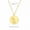 Feb(VIOLET), variant on Women Stainless Steel Birth Month Flower Necklace Round Pendant Chain Gold-Feb(VIOLET)