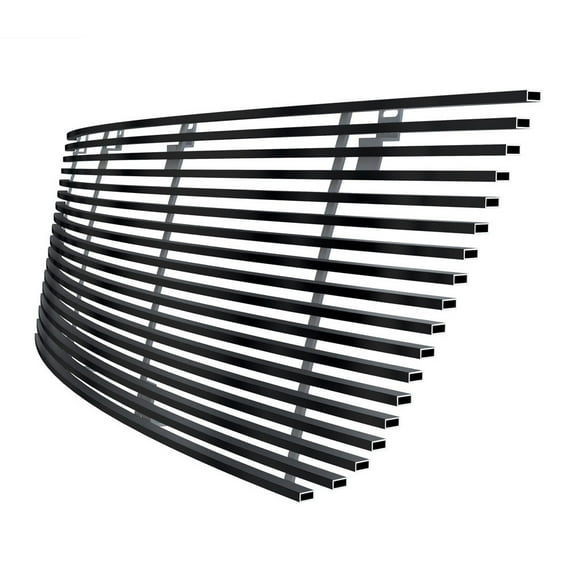 APS Premium Stainless Steel Black Horizontal Billet Grille Insert Compatible with Ford Expedition 2003-2006 Main Upper N19-J27358F