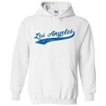 thumbnail image 3 of UGP Campus Apparel Los Angeles Baseball Script - Hometown Pride, Pitcher Hoodie - 2X-Large - White/Blue, 3 of 6