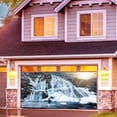thumbnail image 4 of 16X7 ft Winter Mountain Lake Garage Door Background Park Photography Winter Nature Backdrop Outdoor hiking camping Picnic Home Decor Party Indoor Outdoor Decor Banner Cover, 4 of 5