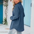 thumbnail image 4 of Puntoco moda mujer manga larga frente abierto ropa de abrigo suelta blusa sólida abrigo Tops bolsillos blusa liquidación Puntoco Puntoco-5980, 4 of 6