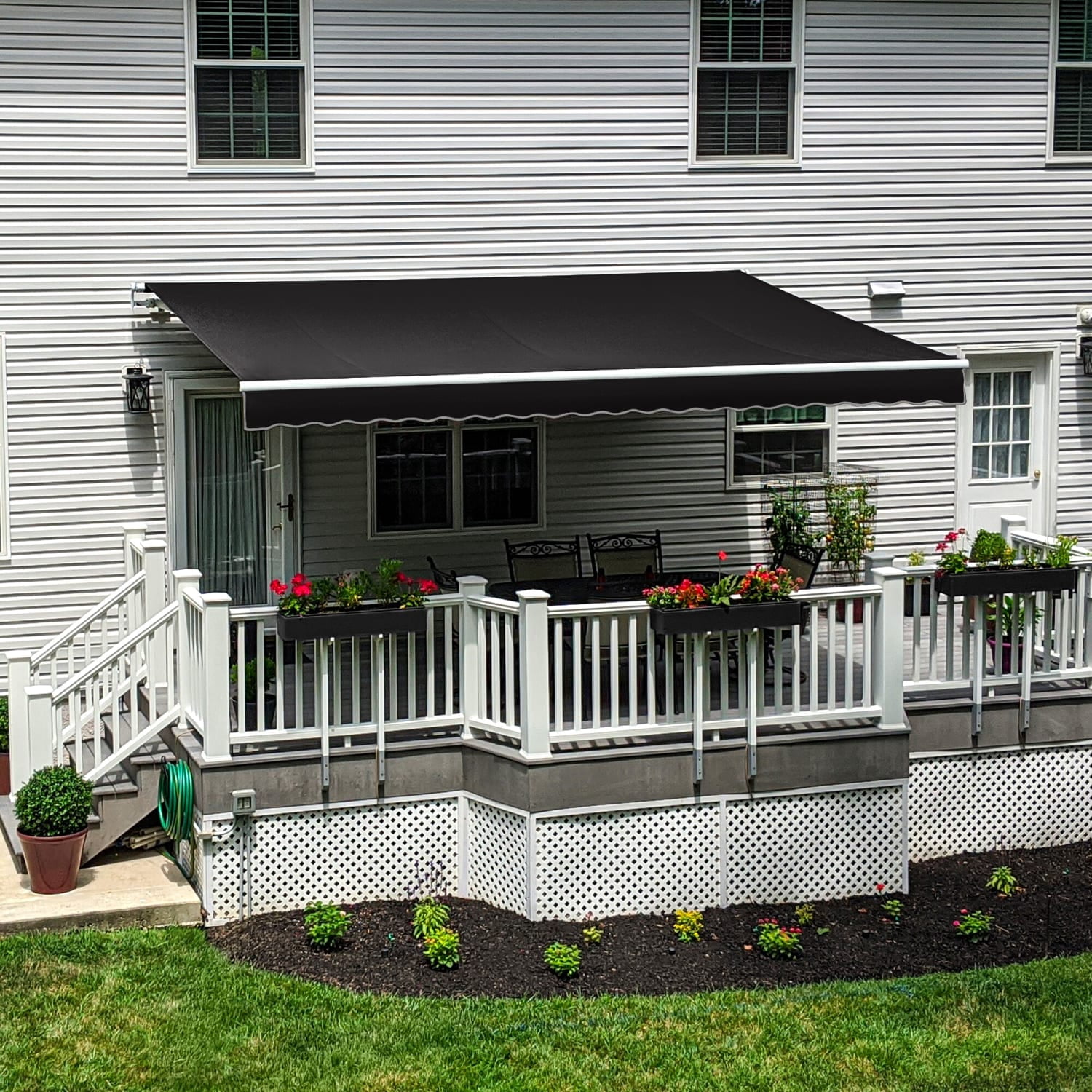Awntech Maui Left Motor with Remote Motorized Retractable Awning