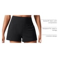 thumbnail image 4 of Shorts CRZ YOGA Butterlift de tiro alto negro mediano, 4 of 5