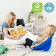 thumbnail image 5 of ECR4Kids Plastic Leaf Scoop Floor Rocker Seat, Classroom Furniture, Blue, 6-Piece, 5 of 9