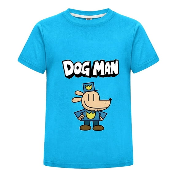 Outlined Dog Man Comic Graphic Kids T-Shirt – Cool Minimal Style Tee Top for Boys and Girls