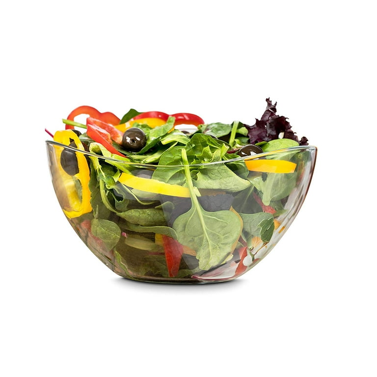  ZENFUN Acrylic Salad and Serving Bowls, 3 Quart Clear