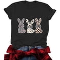 thumbnail image 5 of Sokhug Womens Happy Easter Eggs Print T-Shirt Short Sleeve Crew Neck Colorful Floral Easter Graphic Casual Tee, 5 of 6