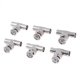 thumbnail image 1 of 6 piezas de plata del tono de 3 vías T BNC Forma un macho Plut a dos adaptador AV Mujer, 1 of 1