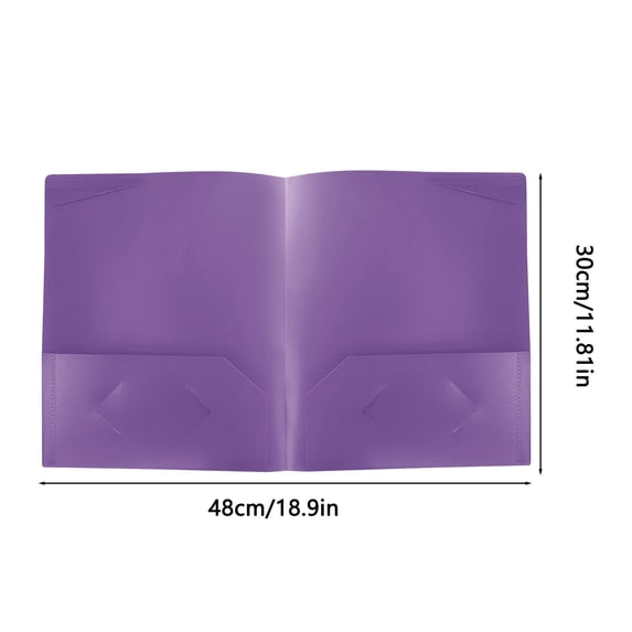 1 Pcs File Folders with Business Card Slot,Plastic Folders with Pockets,2-Pocket File Folders Letter Size,Poly Two-Pocket Folder,Plastic Two Pocket Folders,2-Pocket Folder,School Supplies,(Z6_Purple)