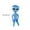Blue, variant on Inflatable Alien Figurine, Halloween Decoration, 3 Feet Tall PVC Alien Prop, Theme Party Outdoor Decor, Advertising Display, Big Game Award Prize, Lightweight and Durable