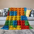 thumbnail image 2 of Qinduosi Geometric Throw Blanket Soft Bed Bedding Flannel Blankets for Kids Boys Men, Sofa Living Room Bedroom Home Decor, 2 of 6