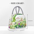 thumbnail image 2 of Fotbe Plants and Insects Pattern Lunch Bag , Insulated Lunch Box, Small Leakproof Cooler Food Lunch Containers Reusable Lunch Tote Bags, 2 of 6