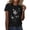X01 Black, variant on Paguaki T Shirts for Women Round Neck Dandelion Printed Loose Short Sleeved Tees Casual Spring Summer Tops