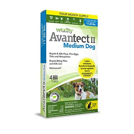 UPC: 0190623250019 | Vetality 190623250019 0.064 oz Avantect II Flea & Tick Treatment for Dogs  4 Count
