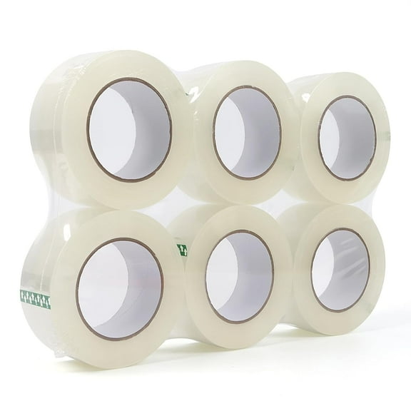 Zakavi 6 Rolls Shipping Packaging Box Packing Sealing Tape 2 mil 2" x 110 Yard