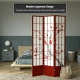 thumbnail image 2 of Oriental Furniture 7 ft. Tall Cherry Blossom Shoji Screen - Rosewood - 3 Panel, 2 of 6