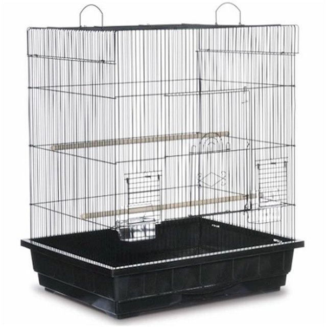 Cage à Perruche à Toit Carré PP-25212-B - Noir
