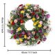 thumbnail image 3 of Corona primaveral con hojas y flores artificiales para la puerta principal | Corona floral de follaje artificial para la puerta, ideal para decoración de interiores y exteriores, 3 of 8